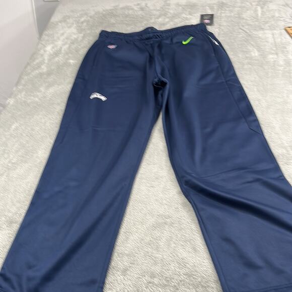 NEW Nike L Seahawks Dri Fit NFL Blue Straight Leg Relaxed Sweatpants Pockets - Picture 15 of 16